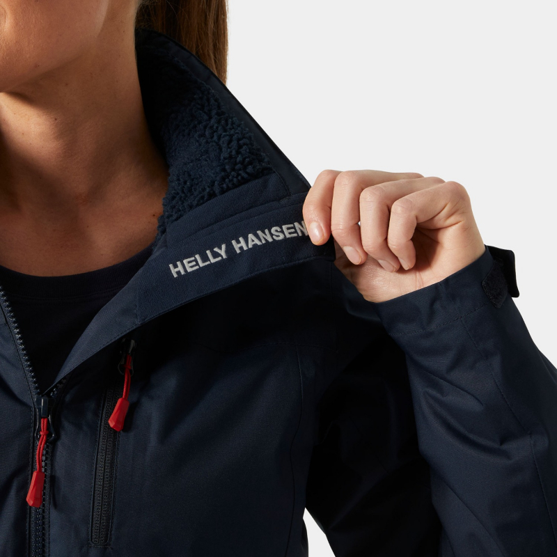 W CREW HOODED PILE JACKET