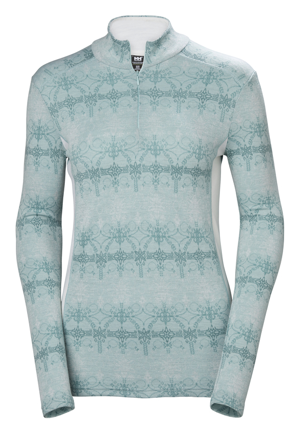 HH MERINO MID GRAPHIC 1/2 ZIP PARA MUJER