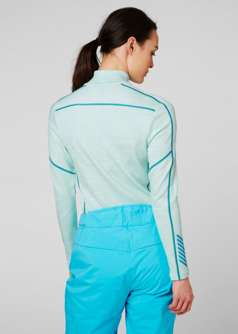 HH LIFA MERINO GRAPHIC 1/2 ZIP PARA MUJER