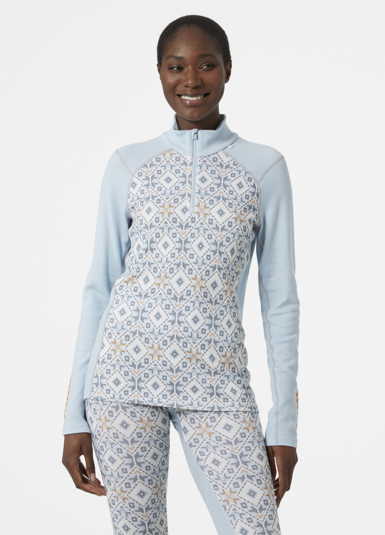 LIFA MERINO MIDWEIGHT GRAPHIC 1/2 ZIP PARA MUJER