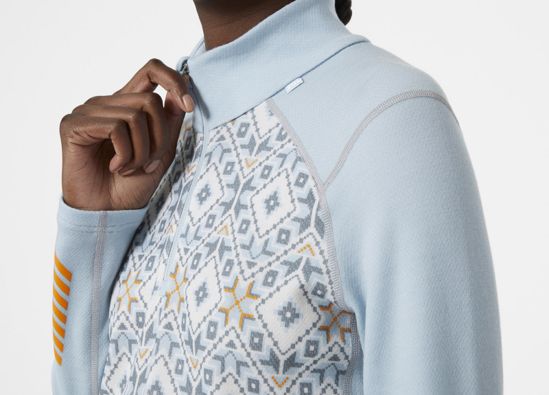 LIFA MERINO MIDWEIGHT GRAPHIC 1/2 ZIP PARA MUJER