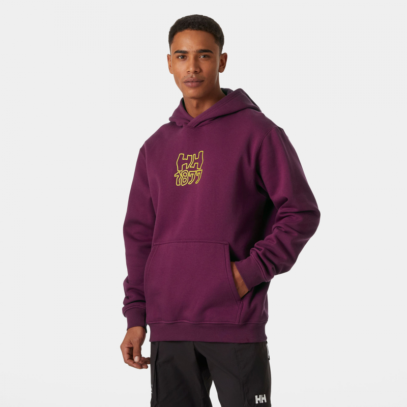 COTTON FLEECE GRAPHIC HOODIE